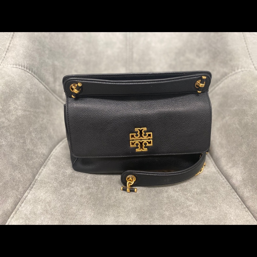 Tory Burch Britten Flap Leather Shoulder Bag